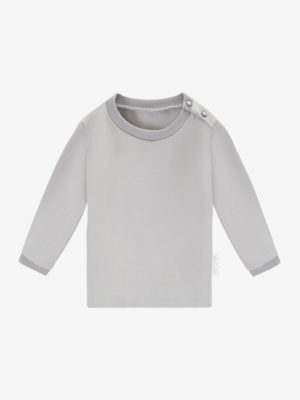 long sleeve basic wear - szary